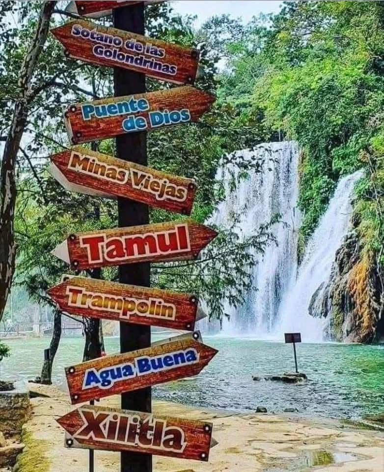 Señalamientos turísticos de la Huasteca
